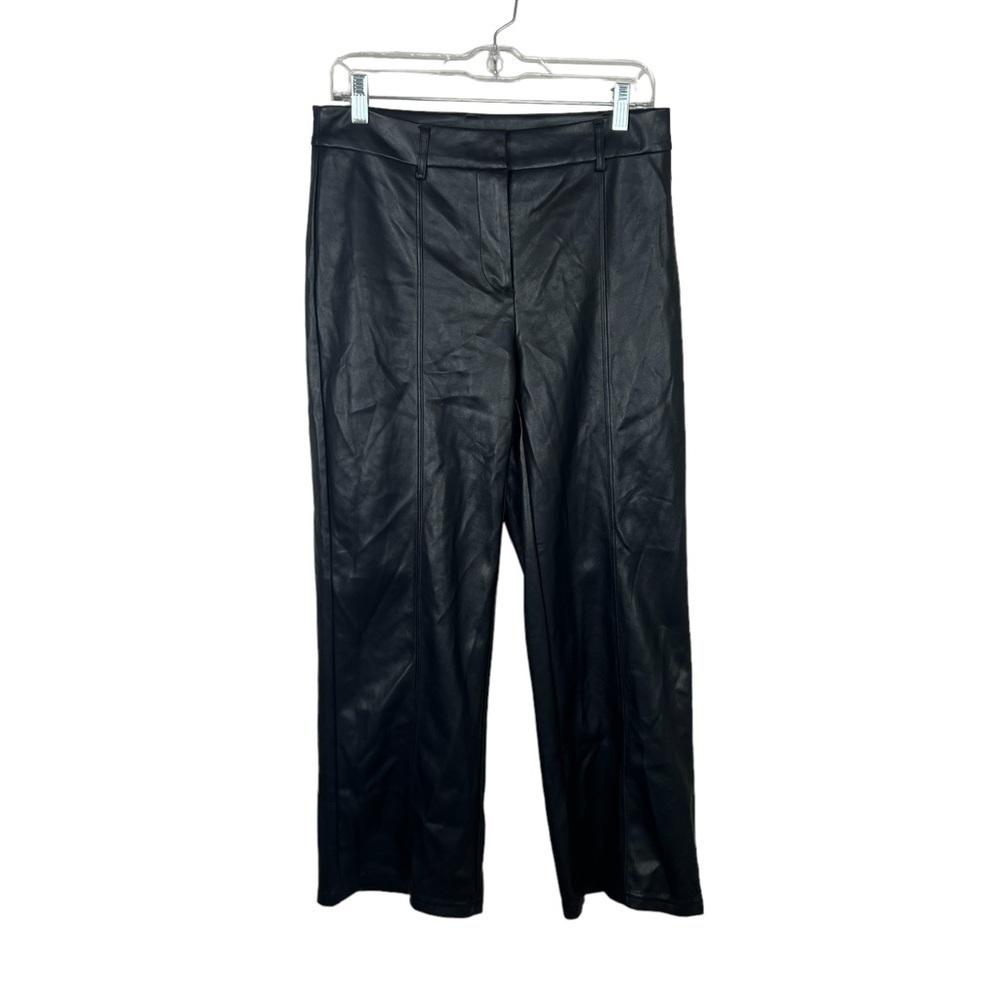 7 For All Mankind Vegan Leather Wide Leg Crop Pants